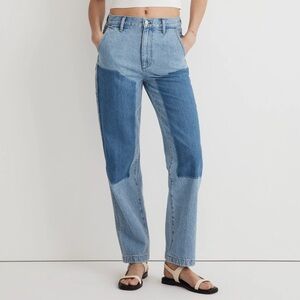 Women’s 27 MADEWELL The '90s Straight Jean Hazelfern Wash Shadow-Panel Edition